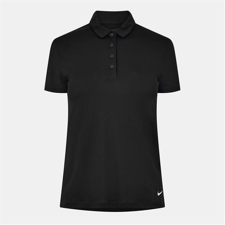 Nike Women's Dri-fit Victory Golf Polo In Black/ White