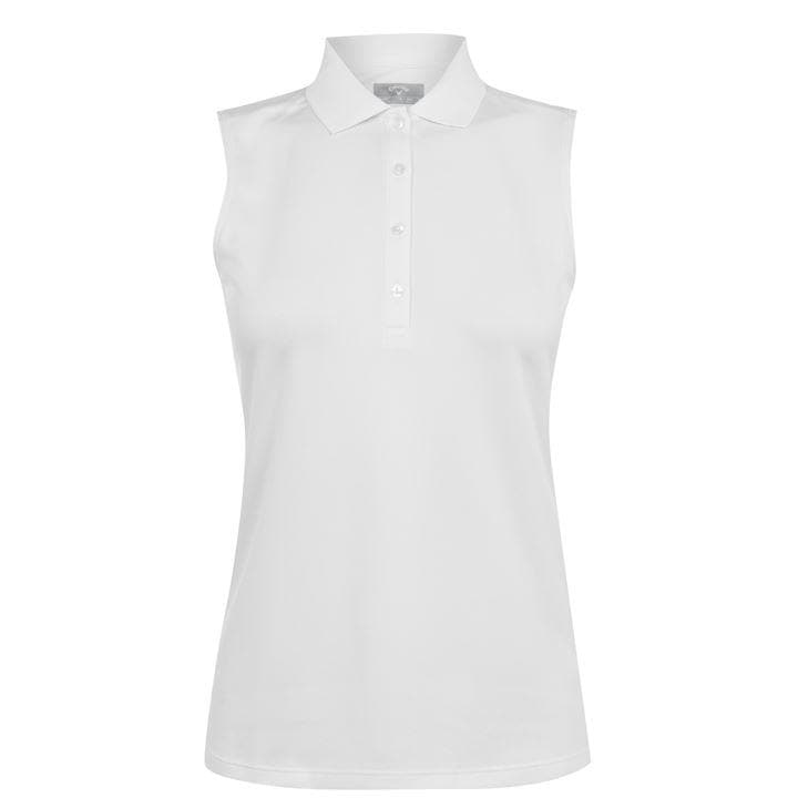 CALLAWAY SLEEVELESS KNIT POLO SHIRT LADIES