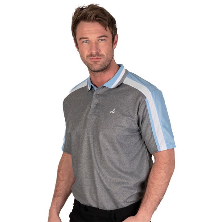 Under Par Cut and Sew Golf Polo Mens Grey Marl House of Fraser