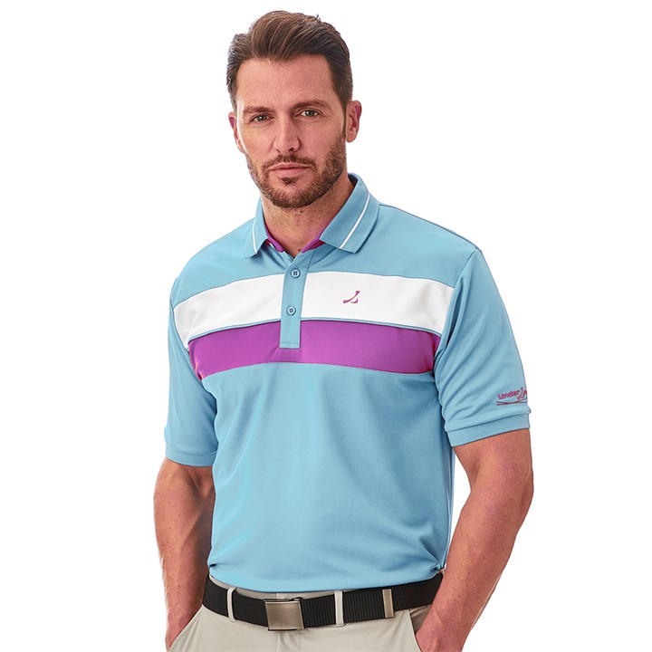 Under Par Golf Polo Mens Sky Blue Frasers
