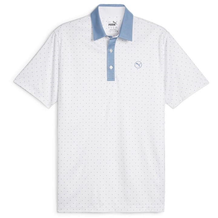 Puma Pure Geo Polo Shirt Mens In White