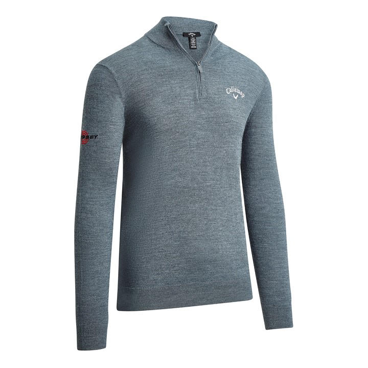 Callaway Men's Grey Zip Sweater Extra Large