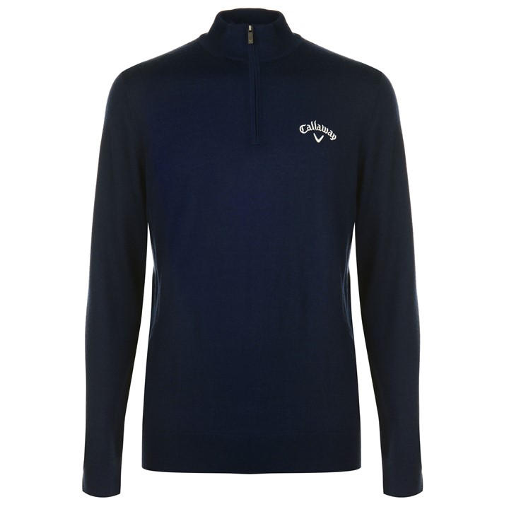 Callaway Men's Blue Zip Sweater Extra Large