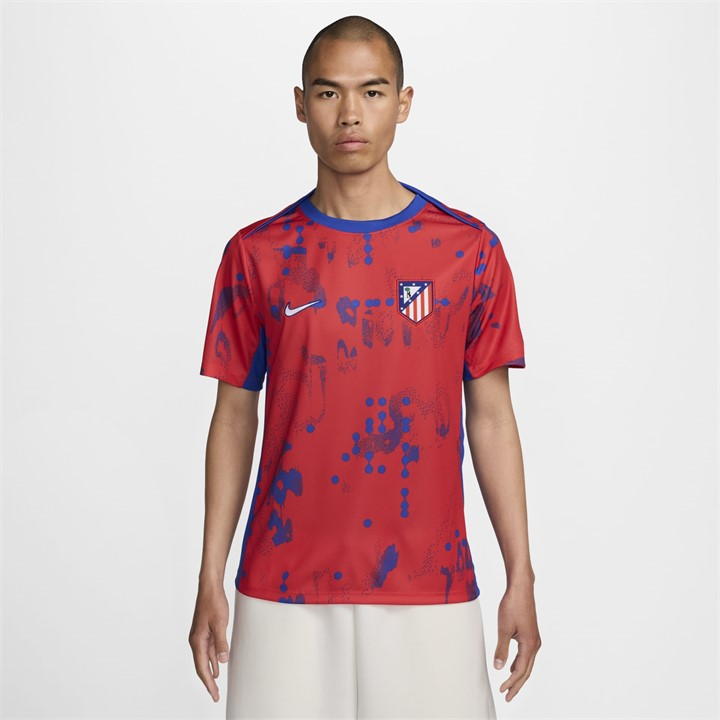 Nike Atletico Madrid Home Pre Match Shirt 2024 2025 Adults In Red