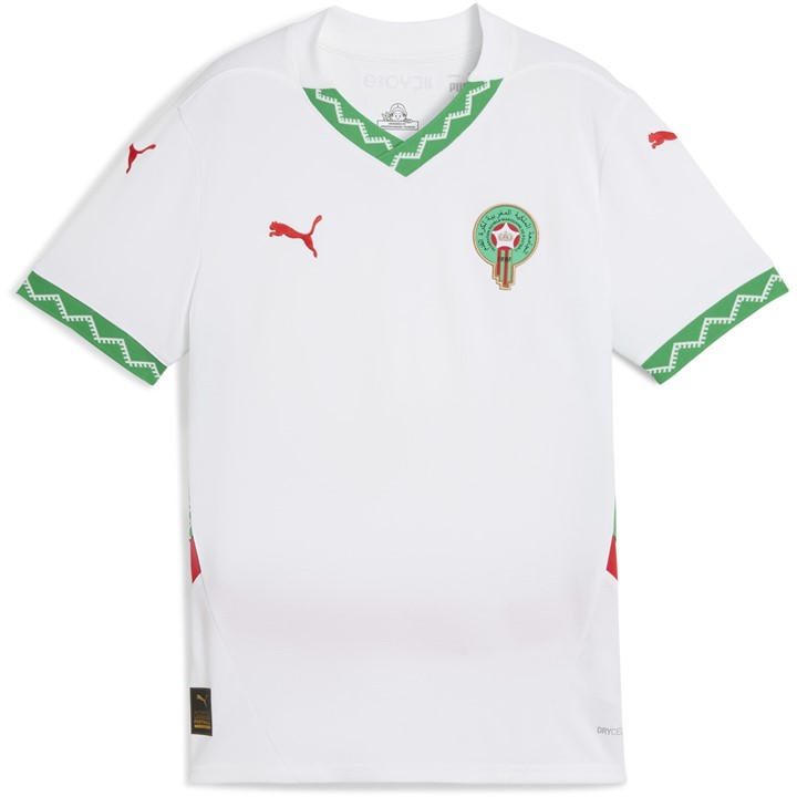 Puma Boys White Morocco Away Shirt 2025 Juniors Size 13