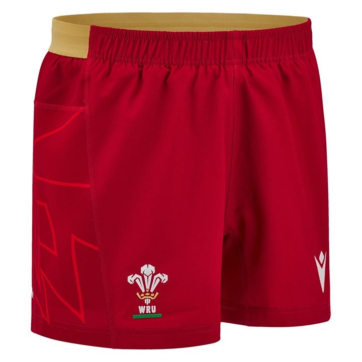 MACRON WELSH PATHFINDER RUGBY UNION SHORTS 2024 ADULTS