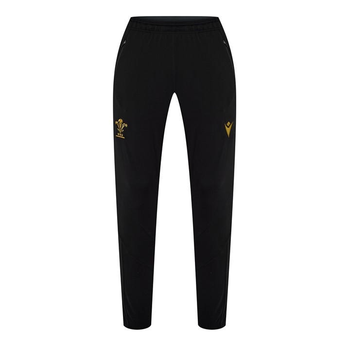 Macron Wales Rugby Tracksuit Bottoms 2024 2025 Adults In Black