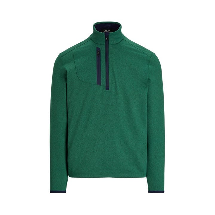 Rich Ruby - Polo Ralph Lauren - Men's RLX Cotton Long Sleeve Half Zip Performance Golf Jacket