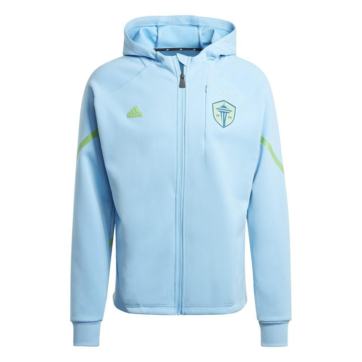 Adidas Men's Blue Seattle Sounders Designed For Gameday Anthem Jacket Adults Small