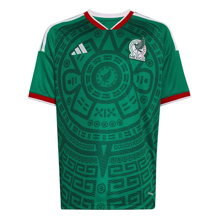 Adidas Unisex Kids Green Mexico Home Shirt World Cup 2026 Juniors