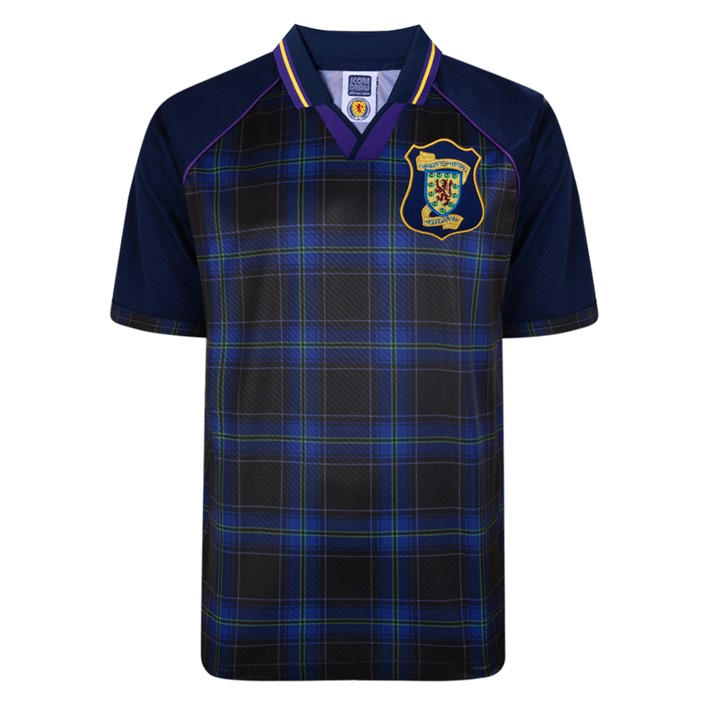 Score Draw Men's Blue Scotland '96 Home Shirt Adults Large
