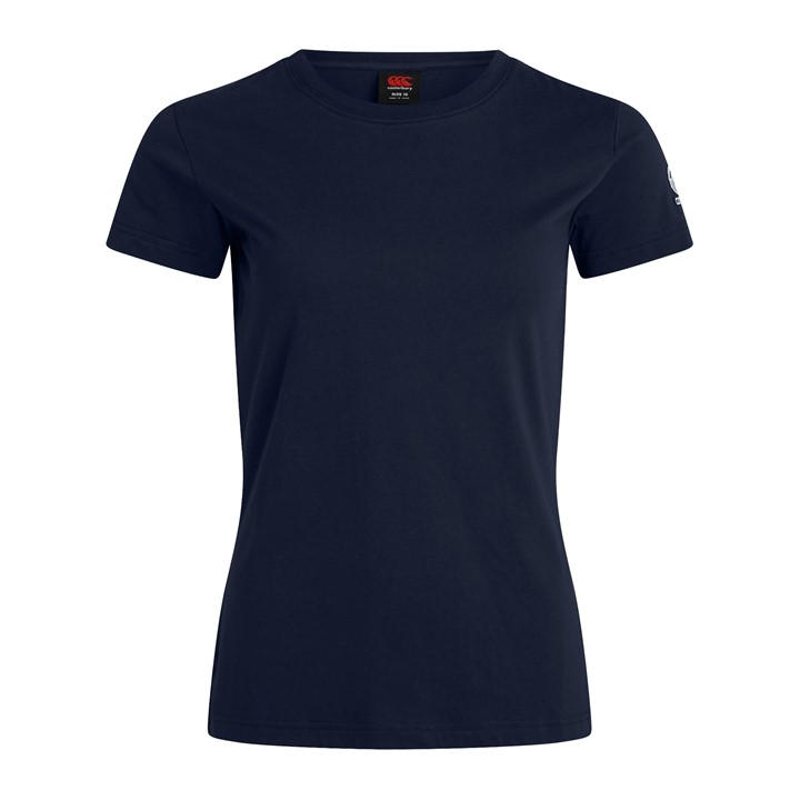 Canterbury Women's Blue Club Plain T-Shirt Size 6