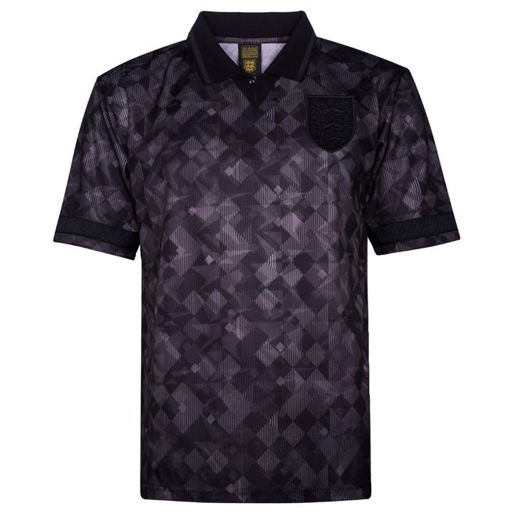 Score Draw Men's Black England 1990 Out Retro Shirt 3XL