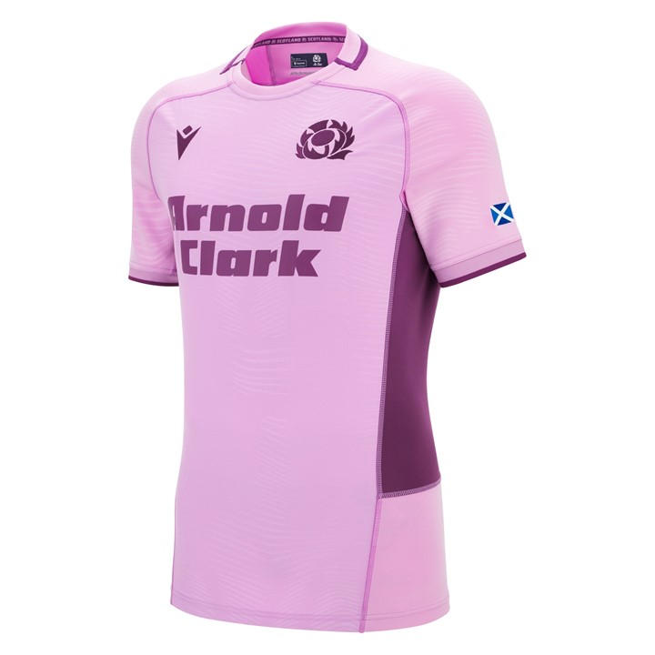 Macron Men's White Scotland Rugby Away Authentic Shirt 2025 Adults Small
