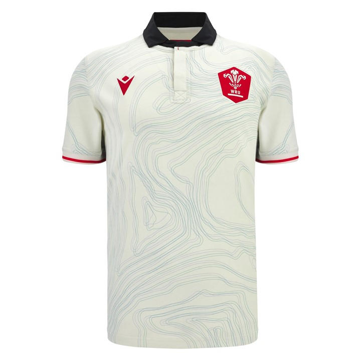 Macron Men's Black Wales Rugby Union Away Shirt 2025 Adults 3XL