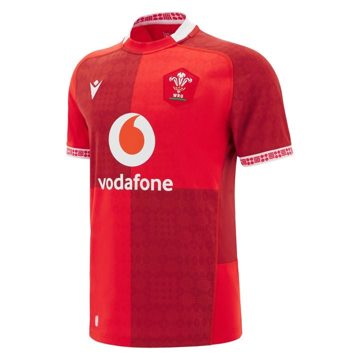 Macron Wales Rugby Union Home Shirt 2025 Adults In Red