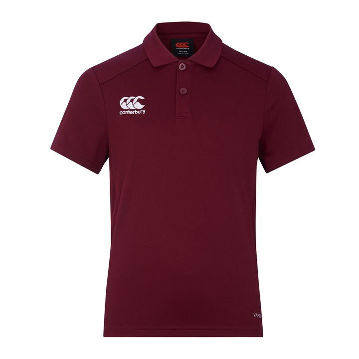 Canterbury Boys Purple Club Dry Polo Shirt Juniors Size 14 Years
