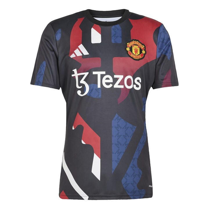 Adidas Men's Black Manchester United Prematch Shirt 2024 2025 Adults 2XL
