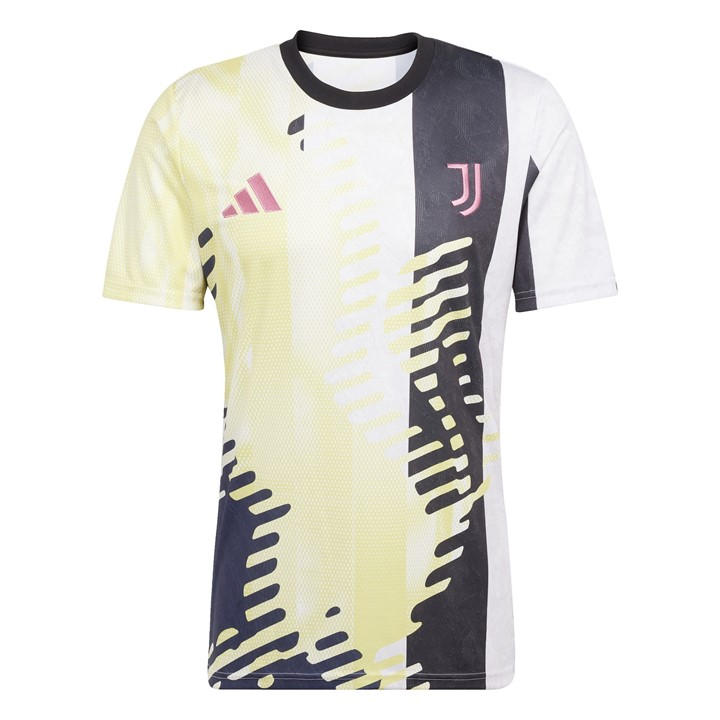 Adidas Men's Yellow Juventus Prematch Shirt 2024 2025 Adults Small