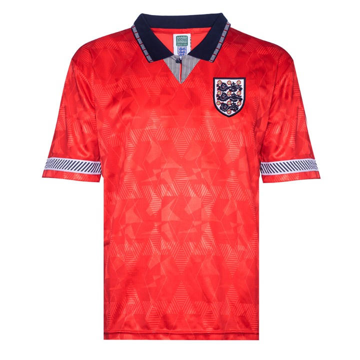 Score Draw Men's Red England 1990 Away Shirt Small
