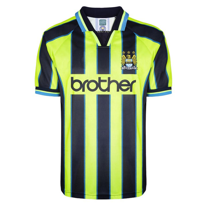 Score Draw Men's Green Manchester City '99 Away Shirt Adults Medium