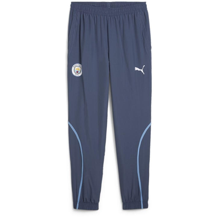 Puma Manchester City Fc Pre Match Tracksuit Bottoms 2024 2025 Adults In Blue