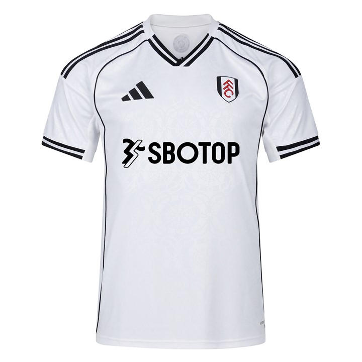 adidas Fulham Home Shirt 2025 2026 Adults White/Black