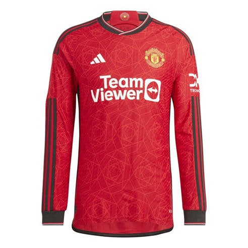 adidas - Men's Manchester United Home Long Sleeve 2022/23 Football Shirt