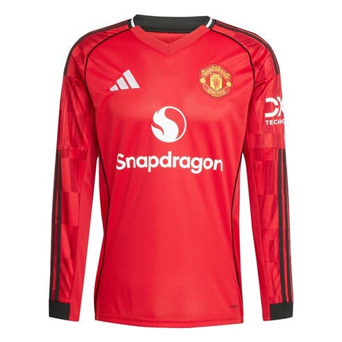 adidas - Manchester United Long Sleeve Home Shirt 2025 2026 Adults