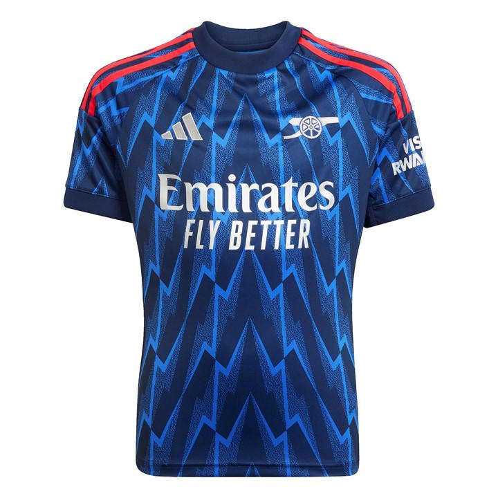 Adidas Boys Blue Arsenal Away Football Shirt 2025 2026 Juniors Size 11