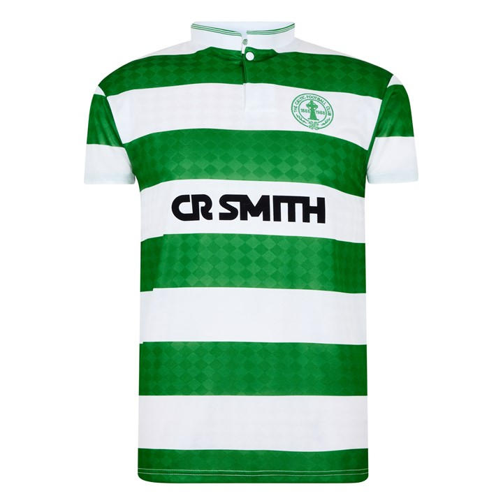 Team Men's Green Celtic Retro Home Shirt 1988 Adults Small