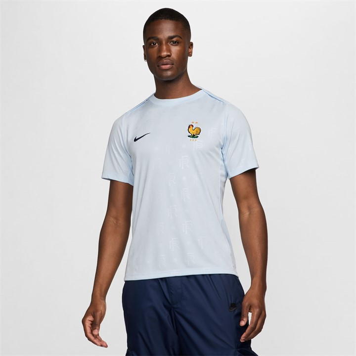Nike France Academy Pro Away Pre Match Shirt 2024 Adults In Blue