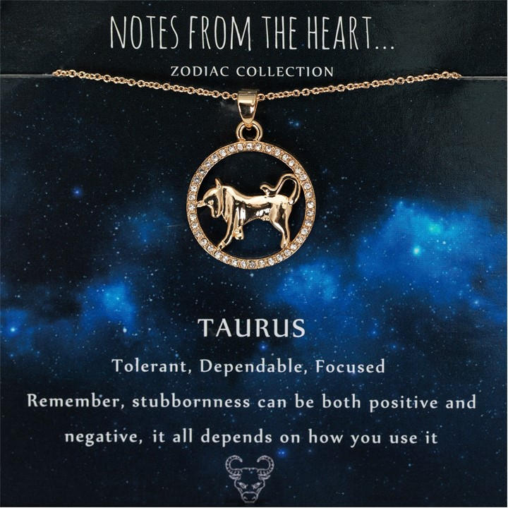 Notes From The Heart Unisex Gold Zodiac Pendant