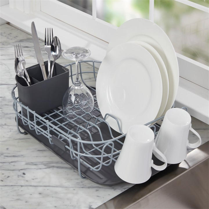 Kitchenaid Unisex Grey Low Profile Dish-Drying Rack 44X31cm