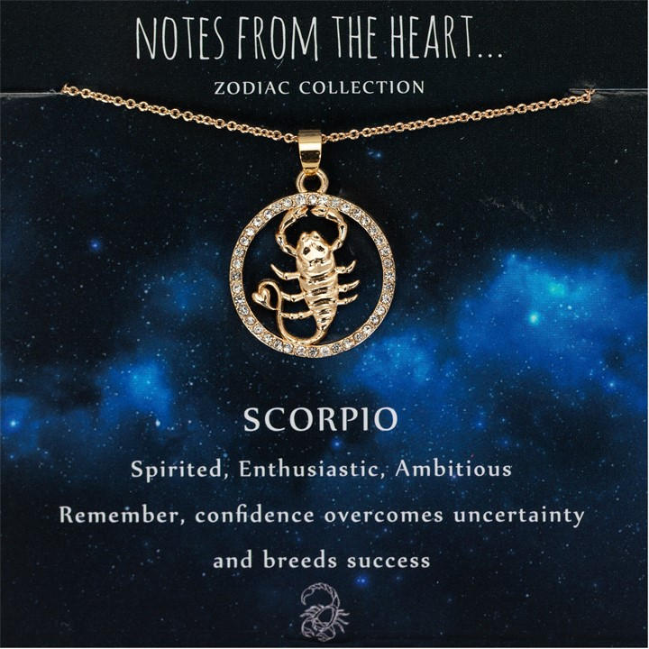 Notes From The Heart Unisex Gold Zodiac Pendant