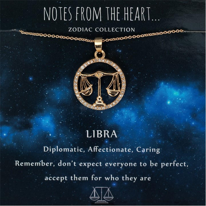 Notes From The Heart Unisex Gold Zodiac Pendant