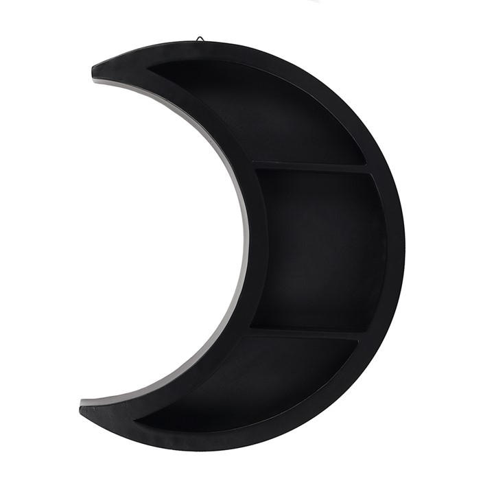 Something Different Unisex Black Crescent Moon Shelf