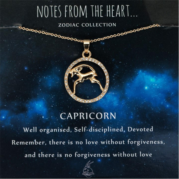 Notes From The Heart Unisex Gold Capricorn Pendant