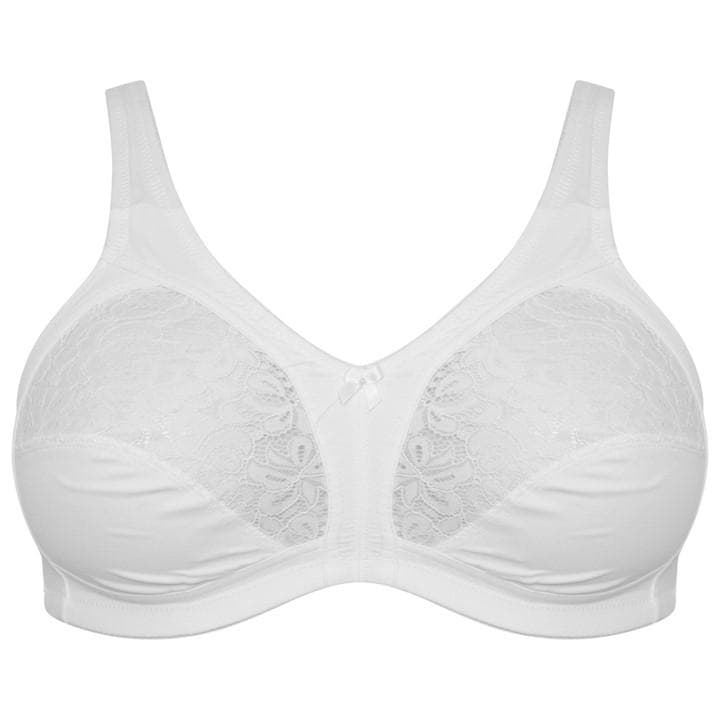 Studio Women's White Lace Non Wired Softcup Bra 40B