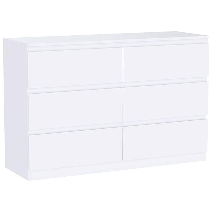White - Lassic - Vida Designs Denver 6 Drawer Chest