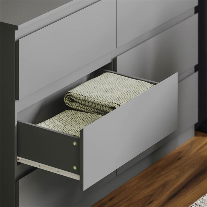 Grey - Lassic - Vida Designs Denver 6 Drawer Chest