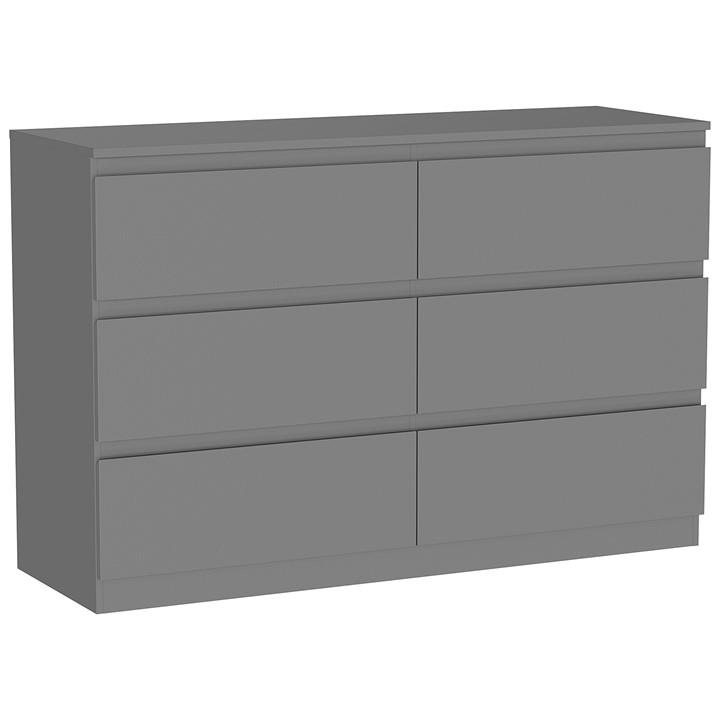 Grey - Lassic - Vida Designs Denver 6 Drawer Chest