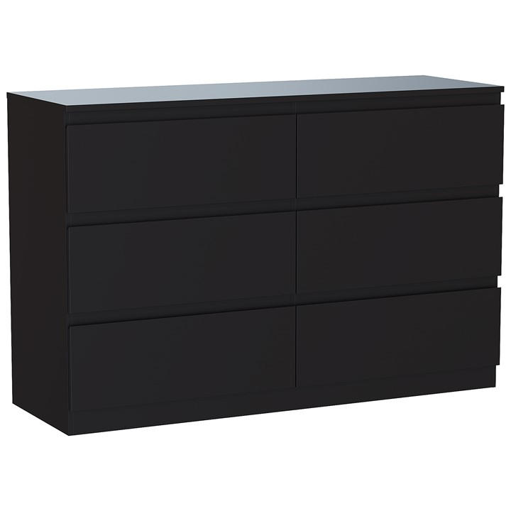 Black - Lassic - Vida Designs Denver 6 Drawer Chest