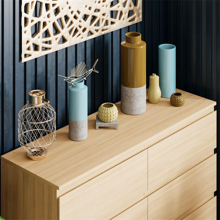 Pine - Lassic - Vida Designs Denver 6 Drawer Chest