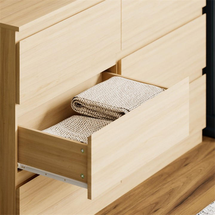 Pine - Lassic - Vida Designs Denver 6 Drawer Chest