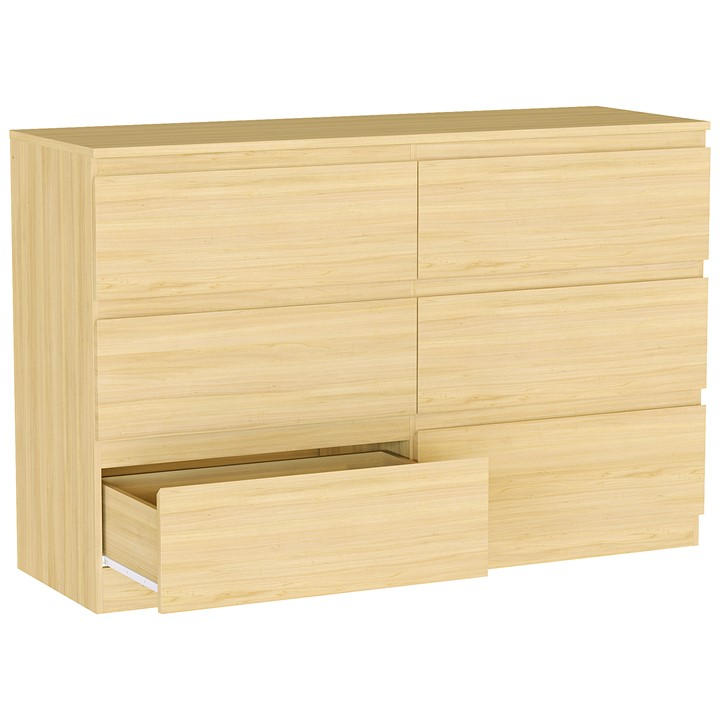 Pine - Lassic - Vida Designs Denver 6 Drawer Chest