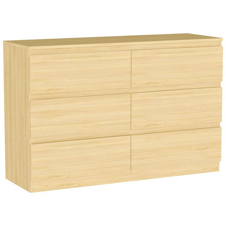 Pine - Lassic - Vida Designs Denver 6 Drawer Chest
