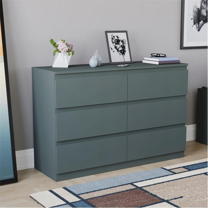 Jasper Green - Lassic - Vida Designs Denver 6 Drawer Chest