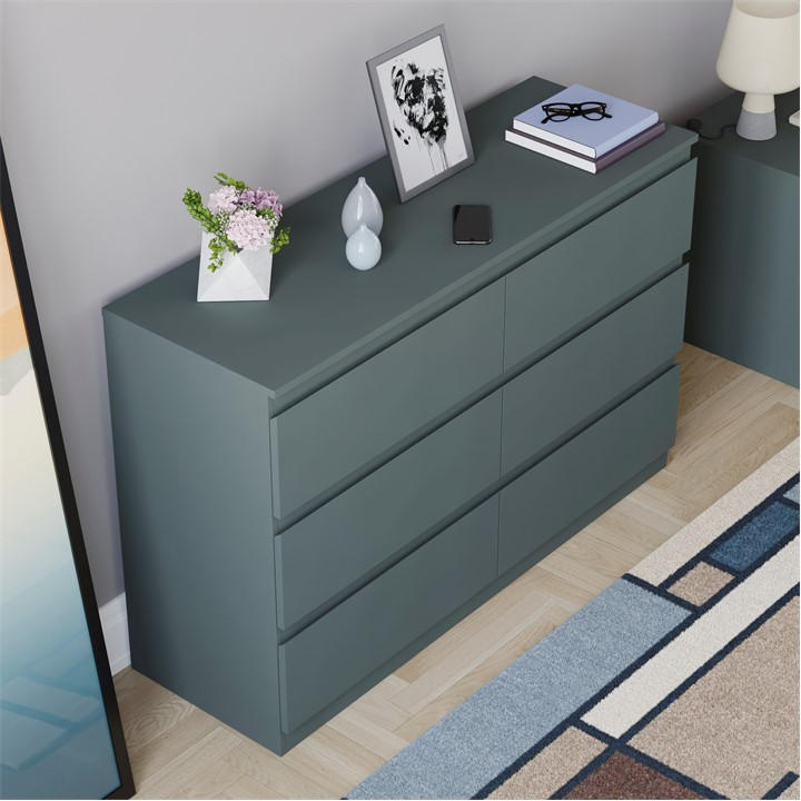 Jasper Green - Lassic - Vida Designs Denver 6 Drawer Chest