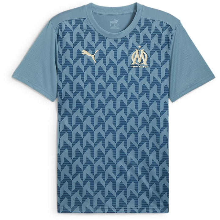 Puma Olympique De Marseille Pre Match Shirt 2024 2025 Adults In Blue